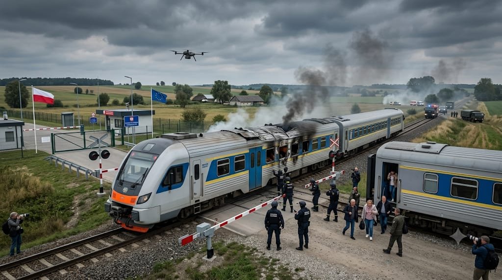 Russian Drone Hits Train Near Poland