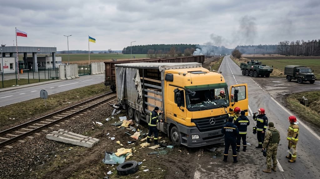 Russian Drone Hits Train Near Poland